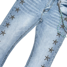 Load image into Gallery viewer, Gunzinii Studded Demin Pant
